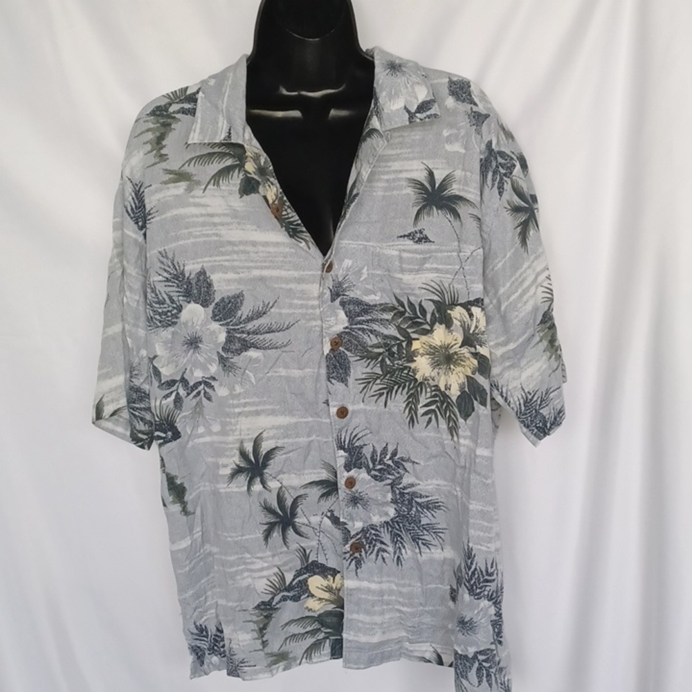 Palm Island  Button Front Hawaii Style, sz med